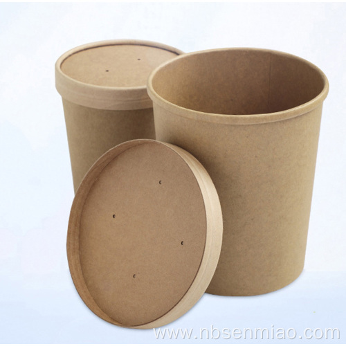 For Wholesales Round soup food kraft paper boxes